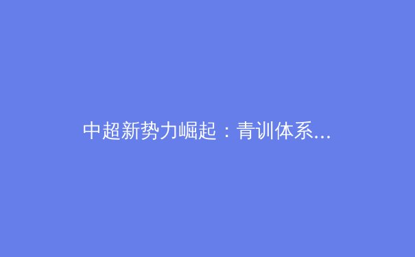中超新势力崛起：青训体系如何重塑中国足球未来格局 - 3
